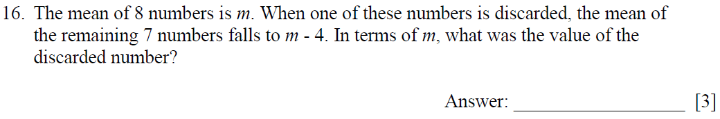 Question 26 Dulwich College - 13 Plus Maths Specimen Paper