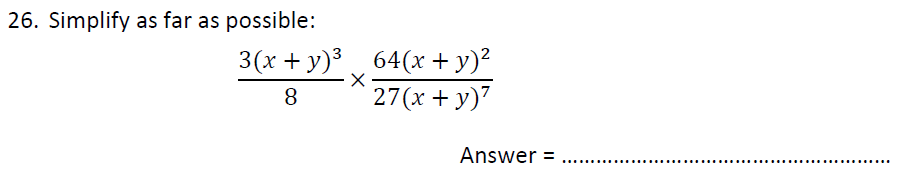 Question 26 - Haberdashers’ Aske’s Boys’ School - 13 Plus Maths Entrance Exam Paper 1 - 2012