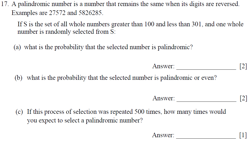 Question 27 Dulwich College - 13 Plus Maths Specimen Paper