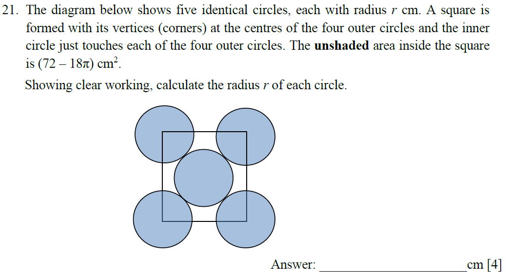 Question 32 Dulwich College - 13 Plus Maths Specimen Paper