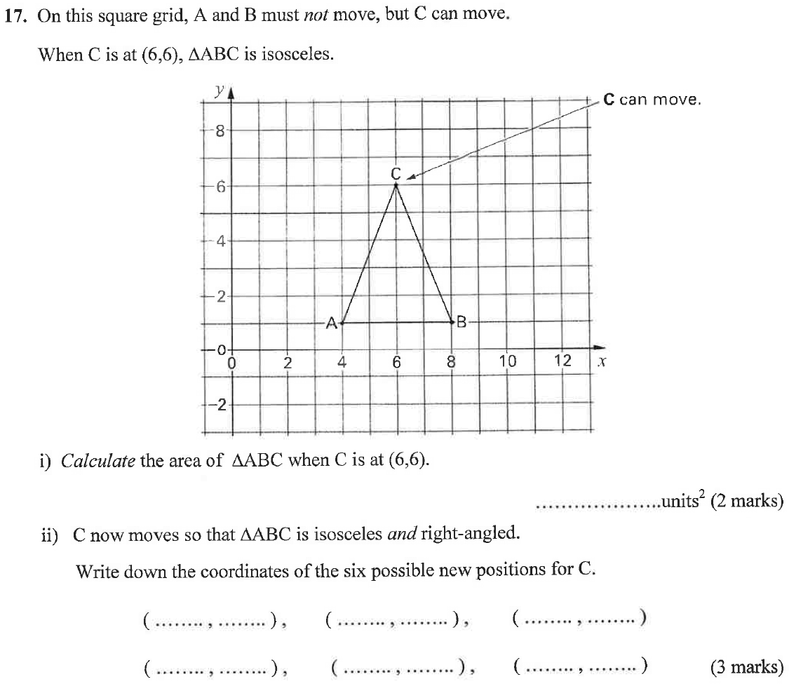 Question 34 Bancroft's School - 13+ Maths Entrance Exam - Specimen Paper