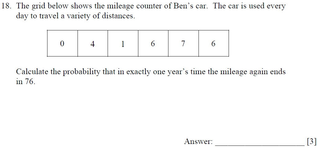 Question 36 Dulwich College - 13 + Maths Sample Paper 1