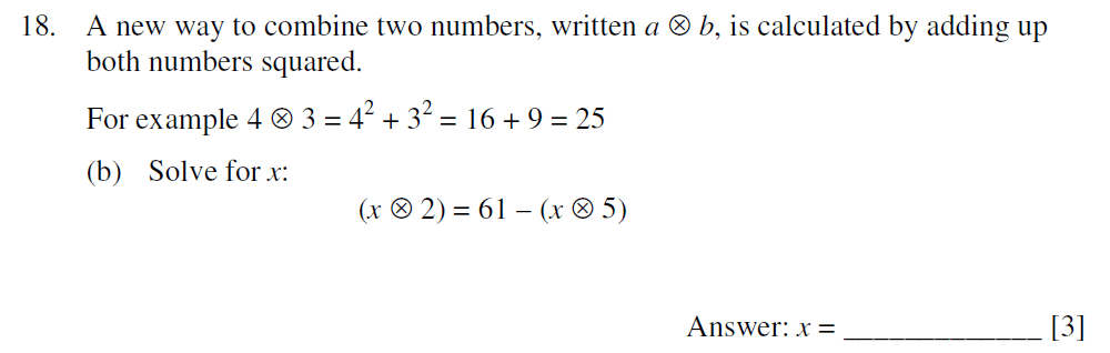 Question 37 Dulwich College - 13+ Maths Sample Paper 2