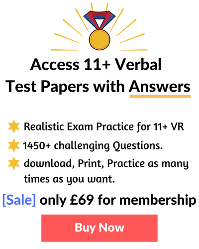 11 Plus Verbal Reasoning Test Solved Papers with Answers Membership