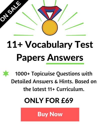11 Plus Vocabulary Test Solved Papers Sidebar