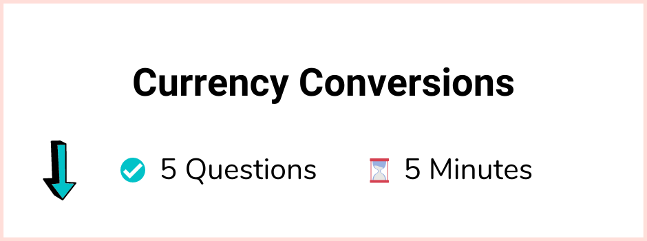 11+ Topicwise Currency Conversions Article Quiz Image