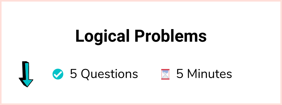 11+ Topicwise Logical Problems Article Quiz Image