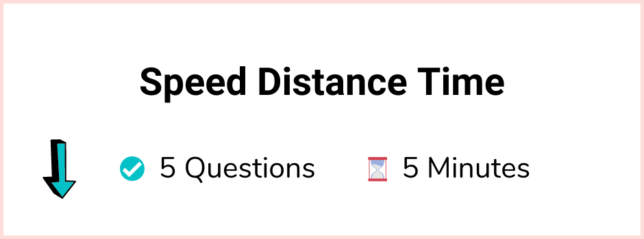 11+ Topicwise Speed Distance Time Article Quiz Banner