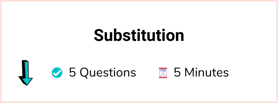 11+ Topicwise Substitution Article Quiz Image
