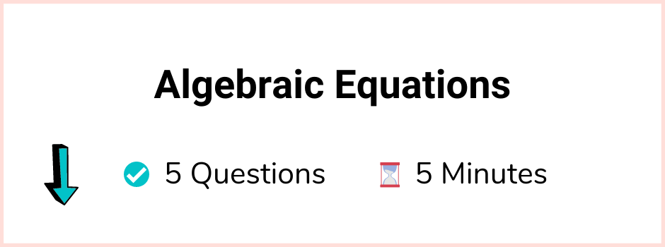 19. Algebraic Equation