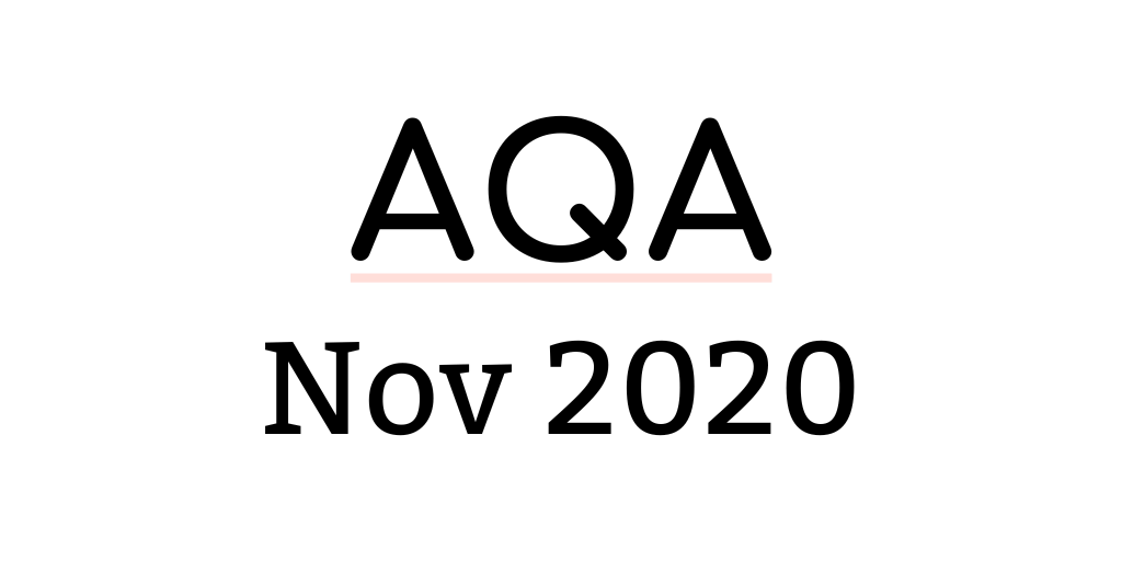 GCSE AQA Nov 2020 English Past Papers