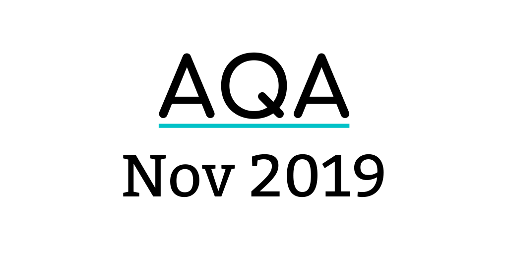 GCSE AQA November 2019 English Past Papers