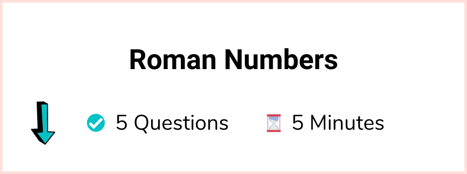 Roman Numbers Quiz Questions Banner