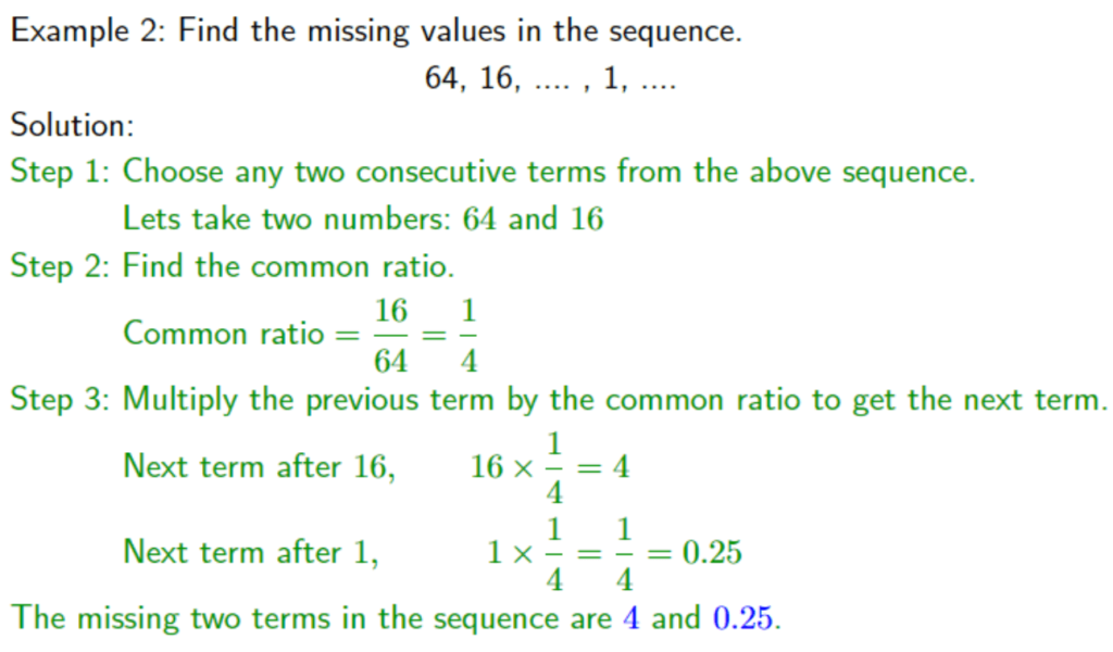 Example 02 Geometric Sequences Math Solution
