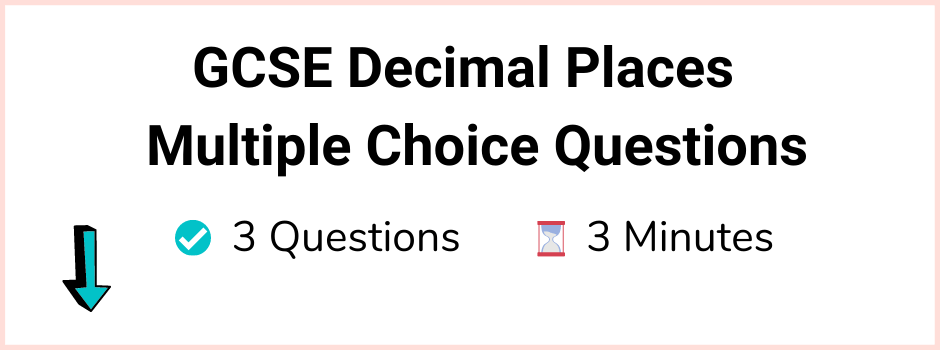 GCSE Decimal Places Quiz Banner
