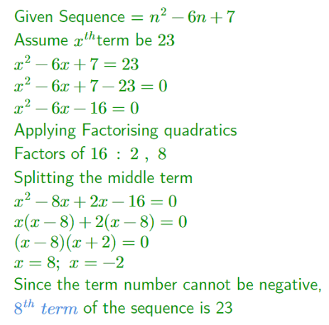 GCSE Quadratics Sequences Content Image 05