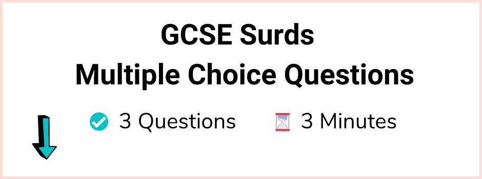 GCSE Surds Quiz Banner