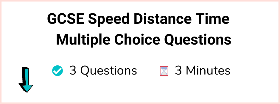 GCSE Topicwise Speed Distance Time Article Quiz Image