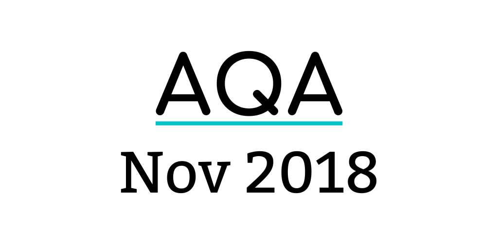 GCSE AQA Nov 2018 Maths Past Papers