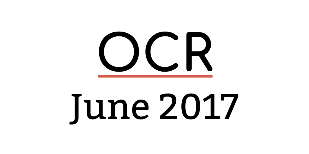 GCSE OCR June 2017 Maths Past Papers