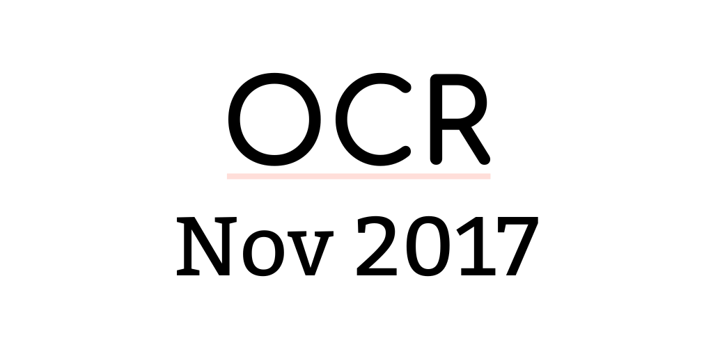 GCSE OCR November 2017 Maths Past Papers