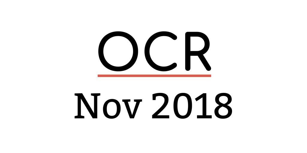 GCSE OCR November 2018 Maths Past Papers