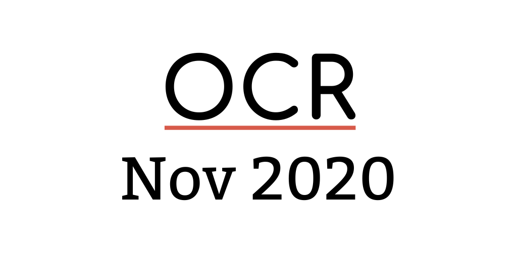 GCSE OCR November 2020 Maths Past Papers