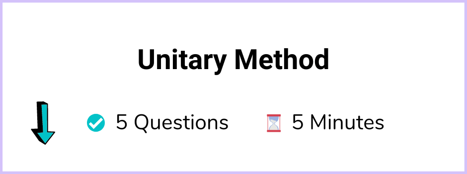 11+ Topicwise Unitary Method Article Quiz Image