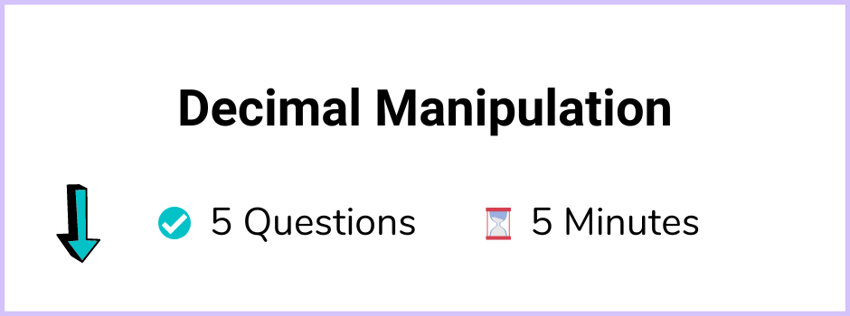 Decimal Manipulation-11+ Topicwise Article-Quiz Banner