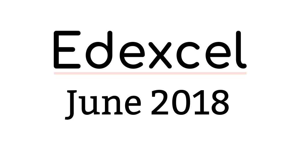 GCSE Edexcel June 2018 English Past Papers