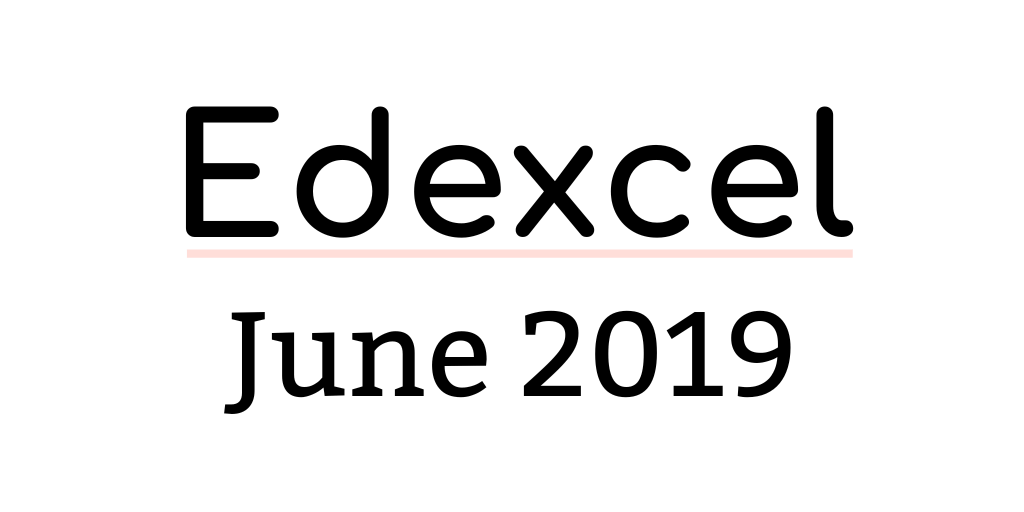 GCSE Edexcel June 2019 English Past Papers