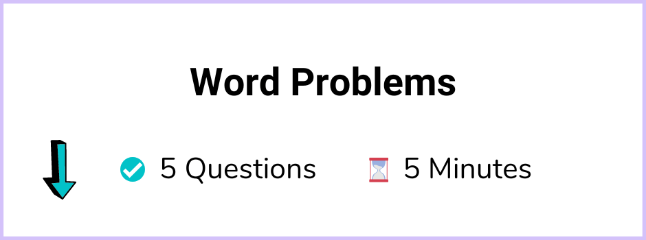 Word Problems Quiz Banner