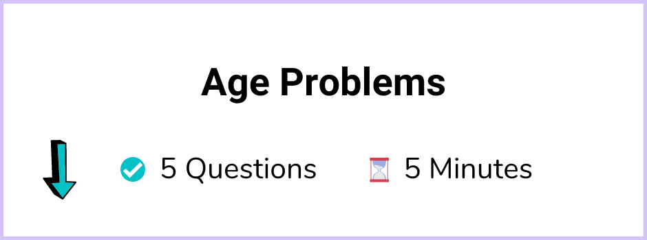 Age Problems-11+ Topicwise Article-Quiz Banner