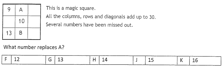 Magic Square-11+ Topicwise Article-Quiz Question-01