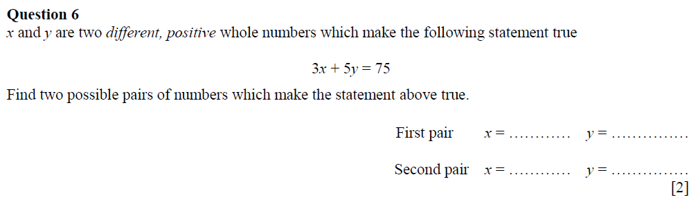 Question 09-Oundle School First Form Mathematics 2019