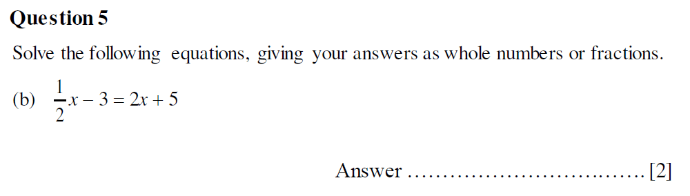 Question 14 Oundle School Second Form Mathematics 2020