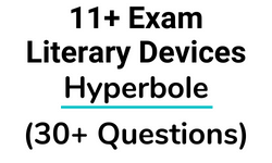 11 Plus Literary Devices Hyperbole Questions Card