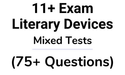 11 Plus Literary Devices Mixed Tests Questions Card