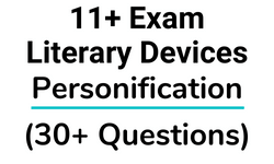 11 Plus Literary Devices Personification Questions Card