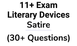11 Plus Literary Devices Satire Questions Card