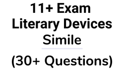 11 Plus Literary Devices Simile Questions Card