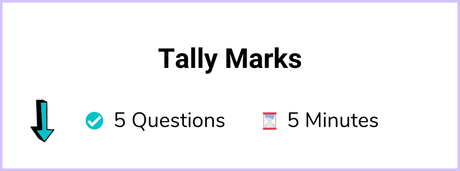 11+ Topicwise Tally Marks Article Quiz Image