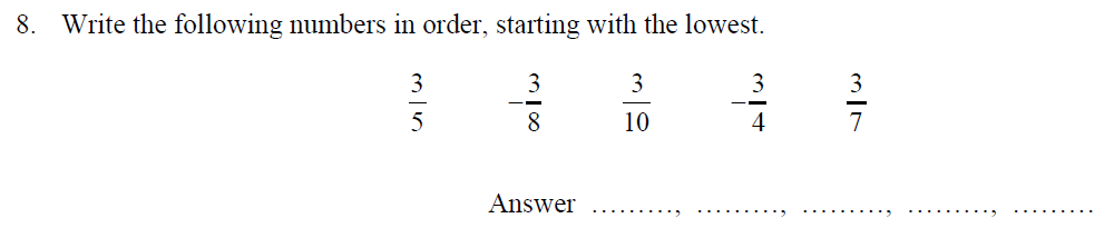 Question 15 Oundle School 11 Plus Maths Entrance Exam 2013