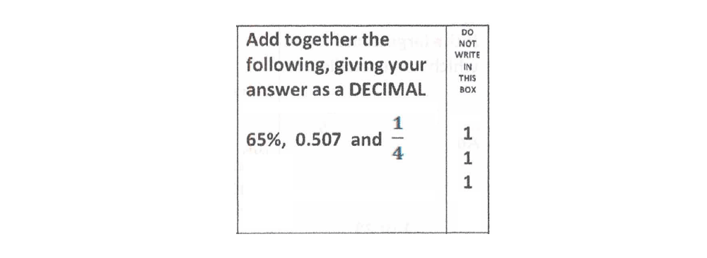 Question 08 Reigate Grammar School 11 Maths Entrance Examination 2012