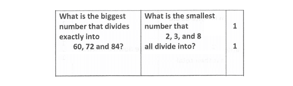 Question 09 Reigate Grammar School 11 Maths Entrance Examination 2012
