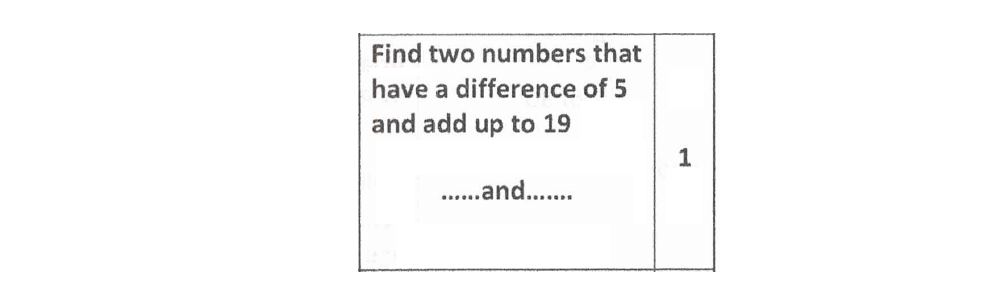Question 10 Reigate Grammar School 11 Maths Entrance Examination 2012