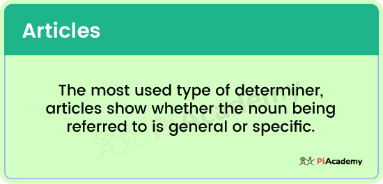 What is a Determiner? Different types of Determiners with Examples.