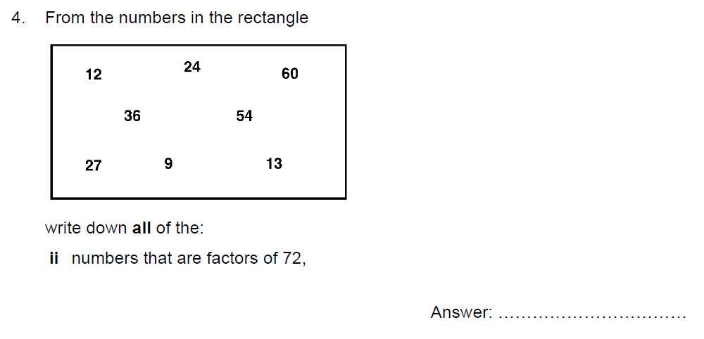 Question 05 Kent College - 13 Plus Maths Sample Paper 2