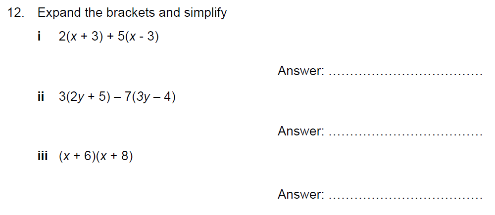Question 18 Kent College - 13 Plus Maths Sample Paper 2