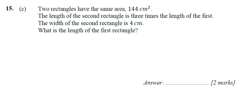 Question 23 - Merchant Taylors School 11 Plus Maths Specimen Paper 1